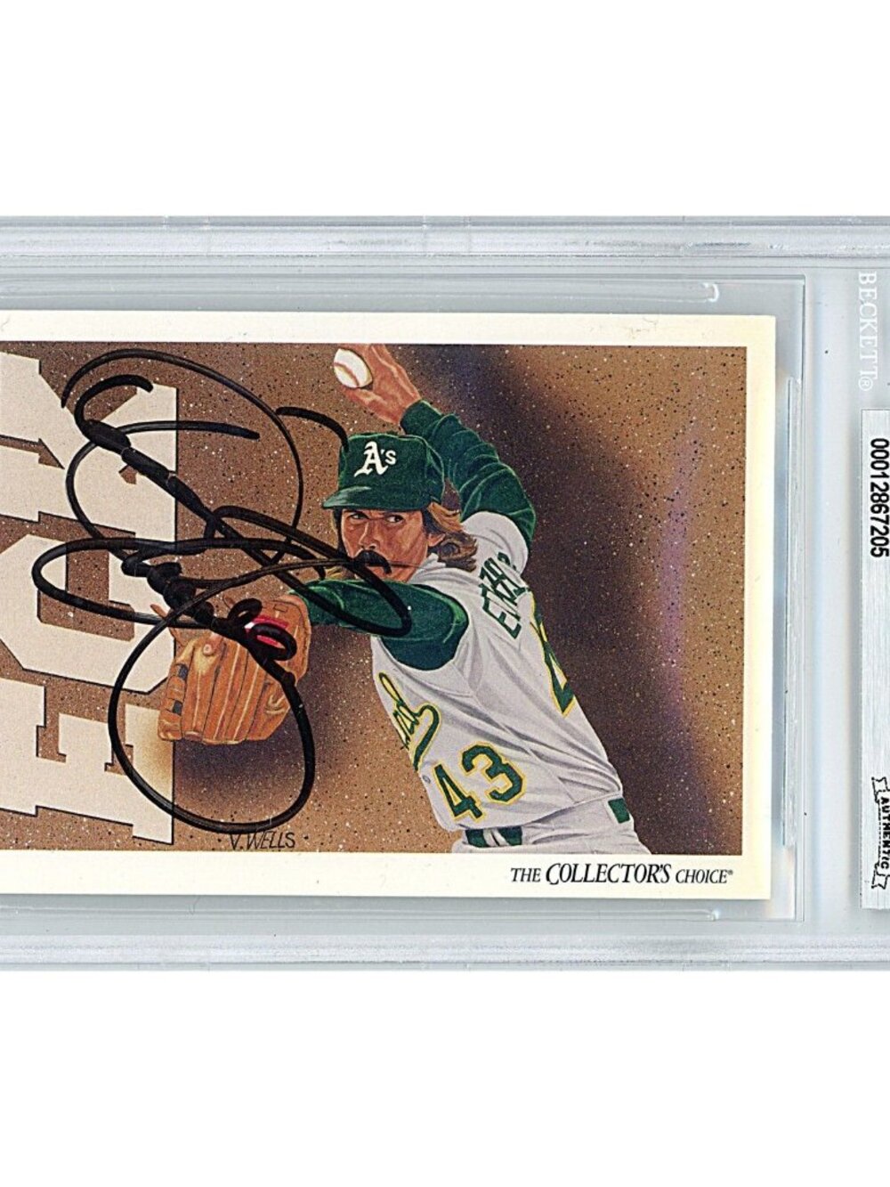 Dennis Eckersley Signed 1993 Upper Deck #814 Athletics Beckett BAS Slabbed